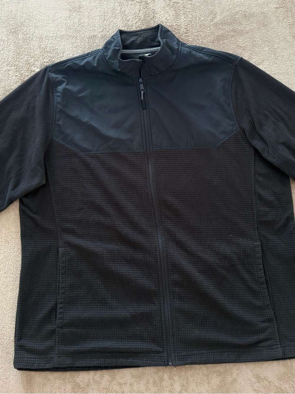 Athletic Works Black Lightweight Full-Zip Jacket